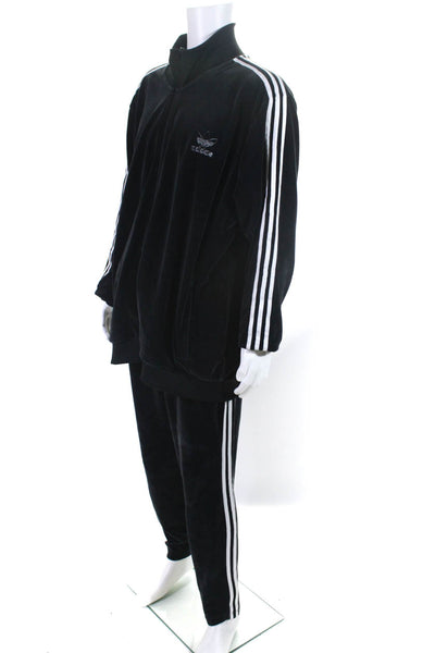Adidas Men's Drawstring Waist Athletic Track Pant Black Size XL Lot 2