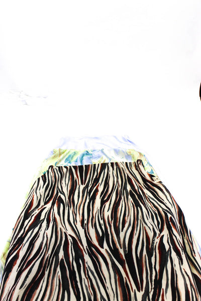 Zara MNG Women's Brushed Zebra Print Midi Slip Skirt Brown Size XS, Lot 3