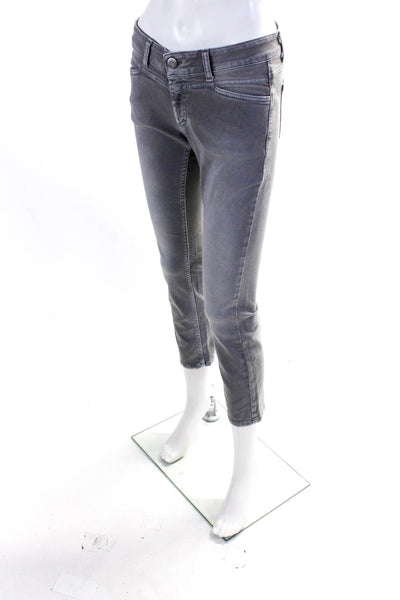 Closed Womens Denim High Rise Zip Up Straight Leg Jeans Pants Gray Size 26