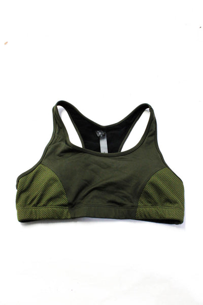 Koral Womens Sports Bras Tee Shirt Green Blue Size Large Medium Lot 2