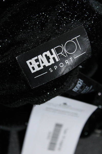 Beach Riot Sport Women's Velvet Ankle Leggings Black Size XS