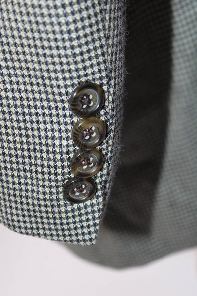 Burberry Men's Collar Long Sleeves Herringbone Jacket Black Size 50