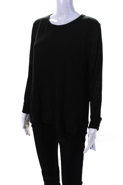 Lululemon Women's Asymmetric Hem Long Sleeve T-shirt Black Size 10