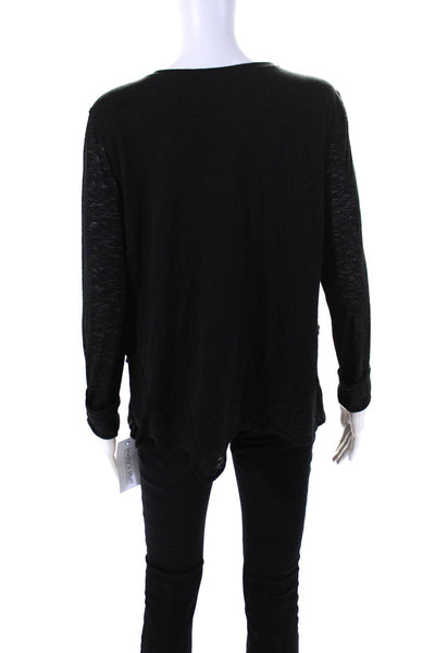 Lululemon Women's Asymmetric Hem Long Sleeve T-shirt Black Size 10