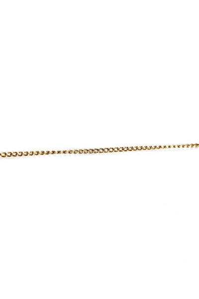 Chanel Womens Gold Tone Chain Link Coin Pendant Necklace E2300152