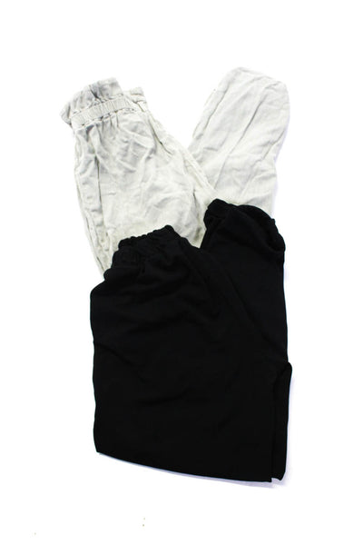 Zara Bershka Womens Cotton Paperbag Waist High-Rise Pants Green Size 6 M Lot 2