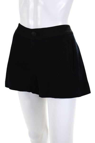 Rag & Bone Womens Mesh High Waist Front Pockets Dress Shorts Navy Blue Size 6