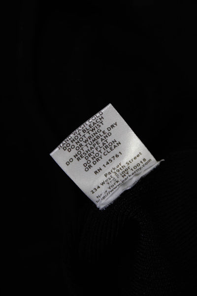 Parker Womens Ribbed Texture Sleeveless Midi Pullover Bodycon Dress Black Size S