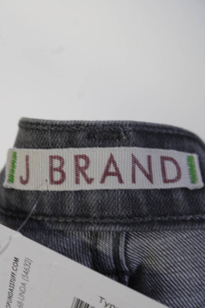 J Brand Womens Mid Rise Zipper Trim Skinny Ankle Jeans Gray Denim Size 27