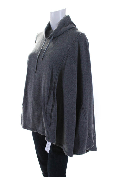 UGG Australia Womens Turtleneck Poncho Sweater Gray Cotton Size Medium