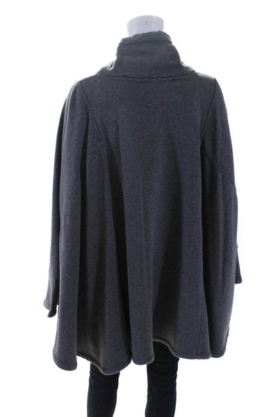 UGG Australia Womens Turtleneck Poncho Sweater Gray Cotton Size Medium