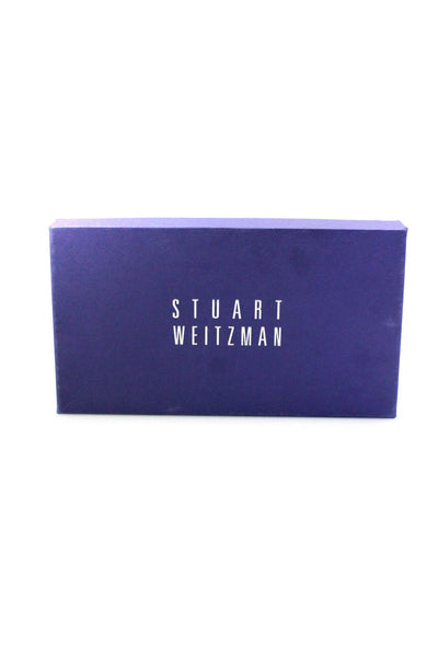Stuart Weitzman Womens Suede Pointed Toe Low Heel Chiclo Pumps Navy Blue Size 10