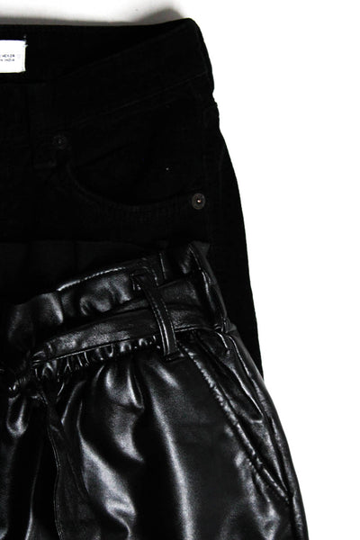 Zara MIA New York Women's Corduroy Skinny Flared Jeans Black Size 2 L, Lot 2