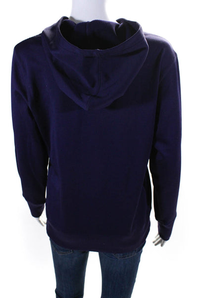 Nike Women's Hood Quarter Zip Long Sleeves Sweatshirt Purple Size M