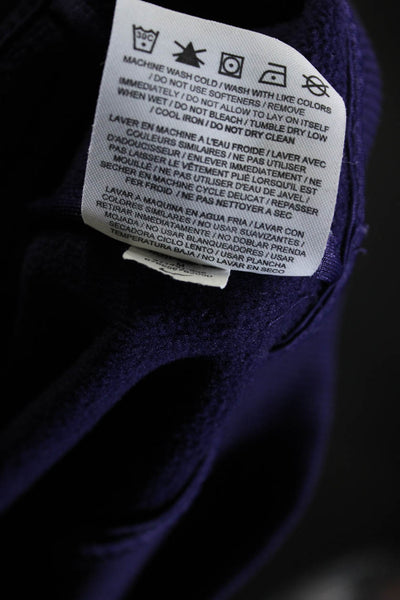 Nike Women's Hood Quarter Zip Long Sleeves Sweatshirt Purple Size M