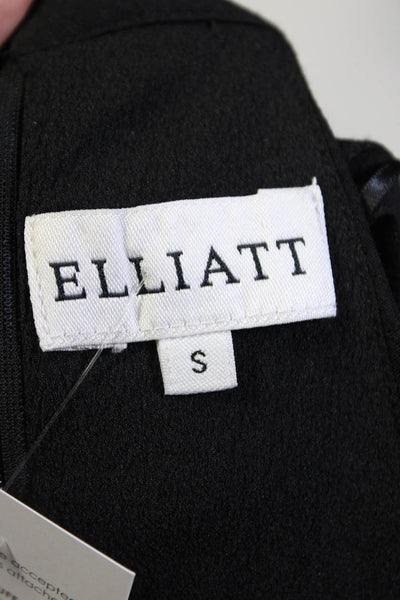 Elliatt Womens Back Zip Long Sleeve Cut Out Romper Black Size Small