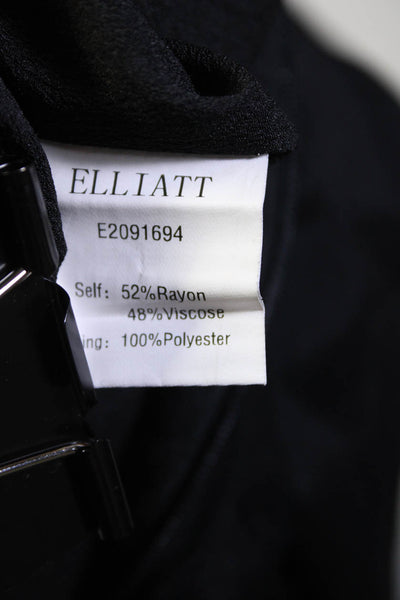 Elliatt Womens Back Zip Long Sleeve Cut Out Romper Black Size Small