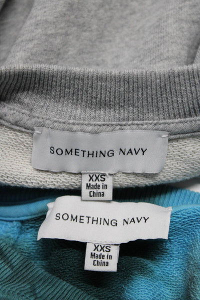 Something Navy Womens Sweatshirts Tops Blue Size XXS Lot 2