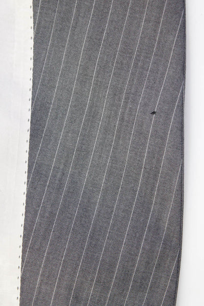 Boss Hugo Boss Mens Pinstripe Three Button Notch Lapel Blazer Gray Size 44R