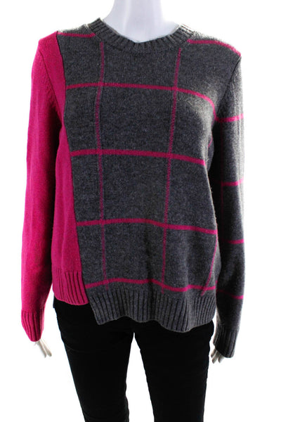 Milly Womens Intarsia Windowpane Sweater Size 6 14682330