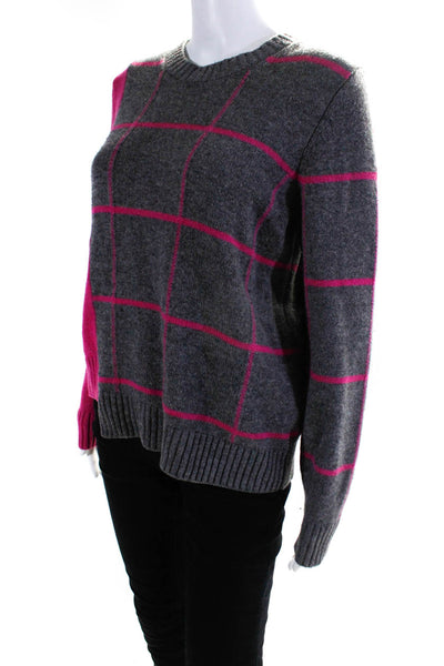 Milly Womens Intarsia Windowpane Sweater Size 6 14682330