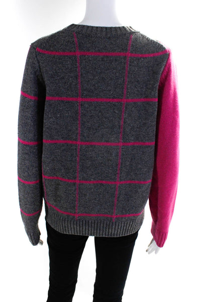 Milly Womens Intarsia Windowpane Sweater Size 6 14682330