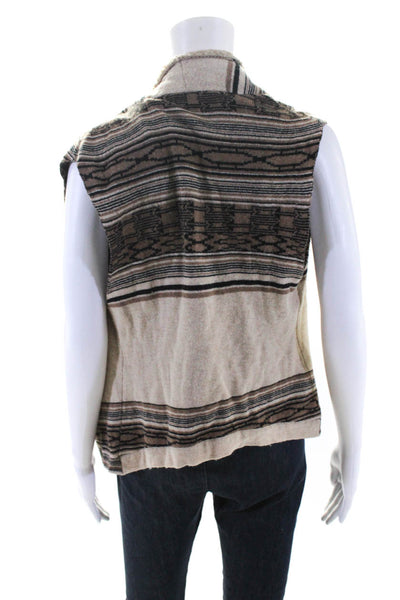 Twelfth Street by Cynthia Vincent Women's Sherpa Open Front Vest Brown Size M