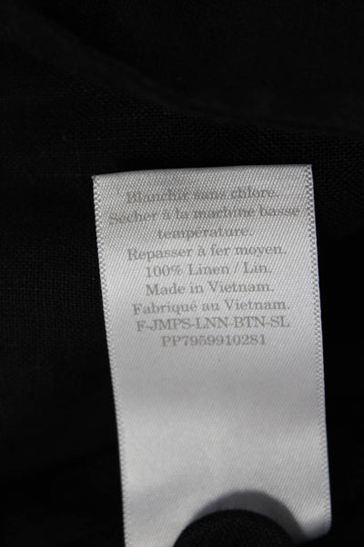 Everlane Womens Black The Linen Picnic Jumpsuit  Size 00