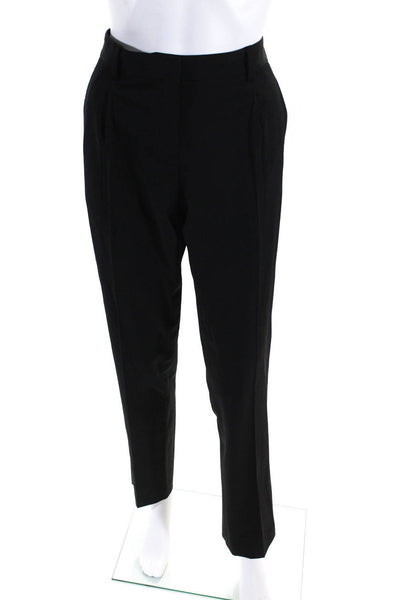 Theory Women's Pleated Front Straight Leg Dress Pant Black Size 10