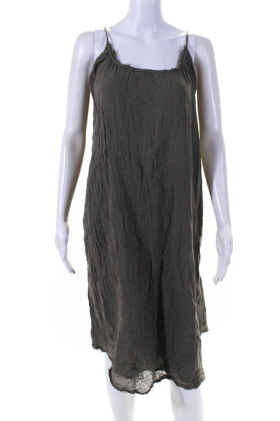 Velvet by Graham & Spencer Womens Sleeveless Sun Dress Gray Cotton Size Small