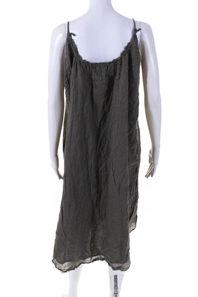 Velvet by Graham & Spencer Womens Sleeveless Sun Dress Gray Cotton Size Small