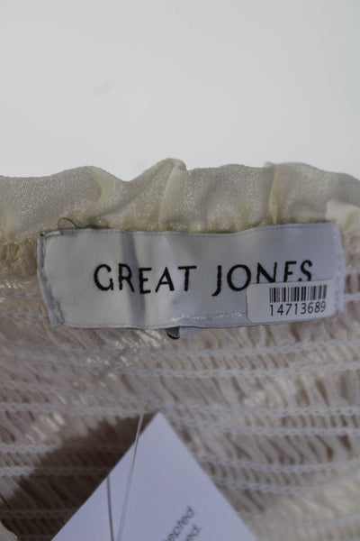 Great Jones Womens Smocked Blouse Size 10 14713699