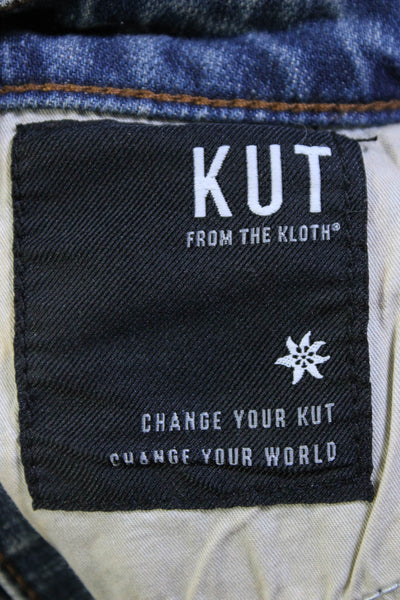 KUT from the Kloth Womens Cotton Denim Distressed Bermuda Shorts Blue Size 4