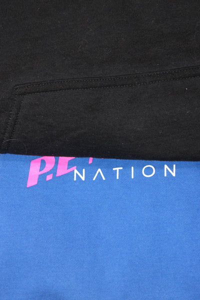 P.E Nation John Eshaya Womens Cotton Pullover Hoodies Blue Black Size S PS Lot 2