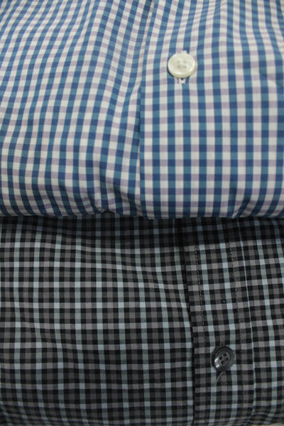Calvin Klein Hartford Ralph Lauren Mens Shirts Tops Blue Gray Size 16.5 L Lot 3