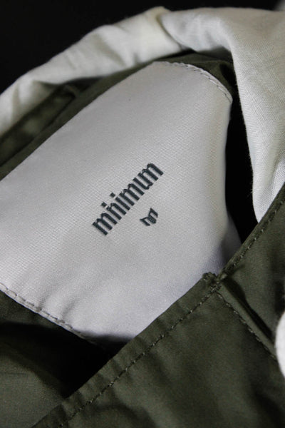Minimum Women's Hood Long Sleeves Full Zip Rain Jacket Green Size M