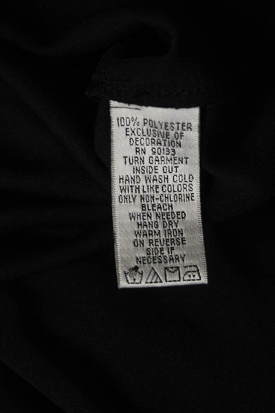 Bob Mackie Women's 3/4 Sleeve Embroidered Midi Dress Black Size 1X