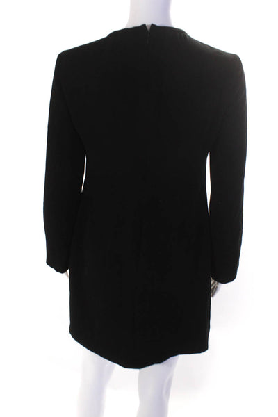 Lauren Ralph Lauren Women's Long Sleeve Knee Length Dress Black Size 4P