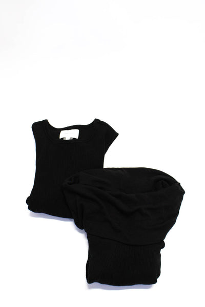Splendid Current/Elliott Womens Thermal Sweaters Black Size Extra Small 1 Lot 2