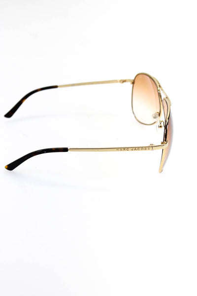 Marc Jacobs Womens Metal Gold Tinted Lenses Aviator Sunglasses Gold 130 11 62