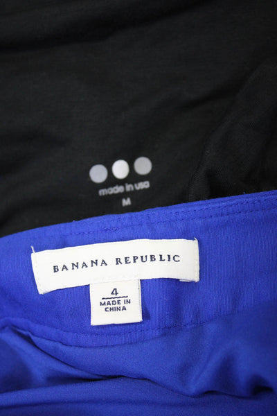 Banana Republic Three Dots Womens Knee Length Skirts Black Blue Medium 4 Lot 2