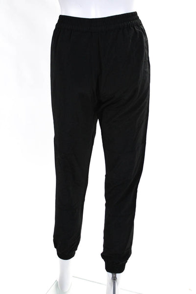 R+A Womens Ruched Elastic Waist Slip-On Zipped Jogger Pants Black Size XS