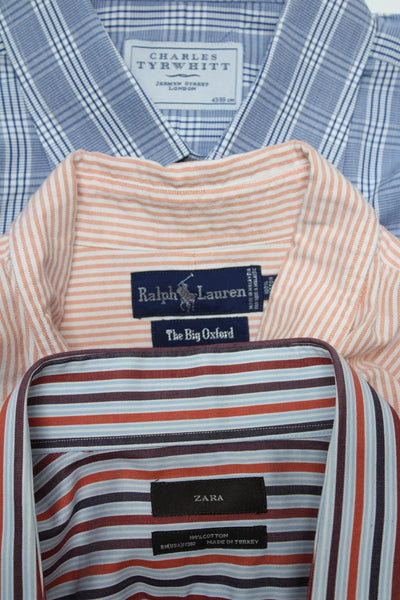 Charles Tyrwhitt Ralph Lauren Zara Mens Dress Shirts Blue Size 17 12 Lot 3