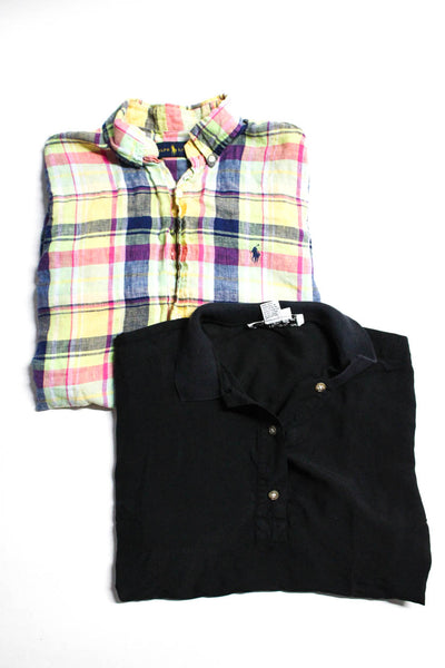 Ralph Lauren Saks Fifth Avenue Mens Shirts Multi Colored Black Size Medium Lot 2
