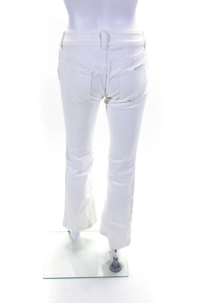 Dolce & Gabbana Denim Women's Low Rise Straight Leg Jeans White Size 40