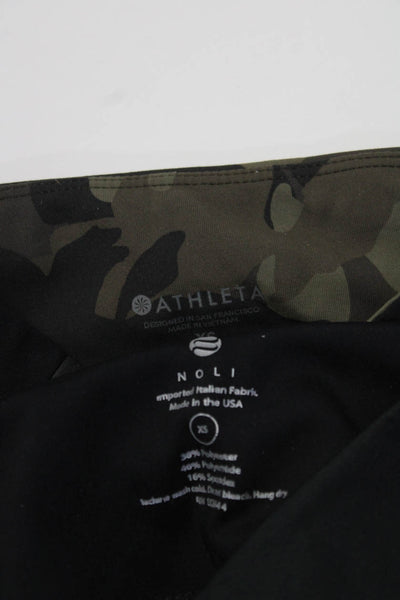 Athleta Noli Women's Printed Ankle Leggings Green Black Size XS Lot 2