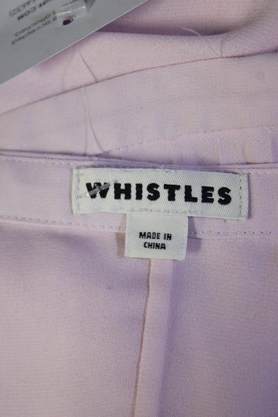 Whistles Womens Side Zip Knee Length Pleated A Line Skirt Pink Size 6