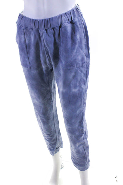 Love Shack Fancy Womens Elastic Waistband Jogger Pants Purple Cotton Size XS