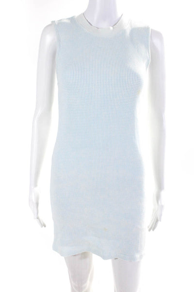 Cotton Citizen Women's Round Neck Sleeveless Mini Dress Light Blue Size XS