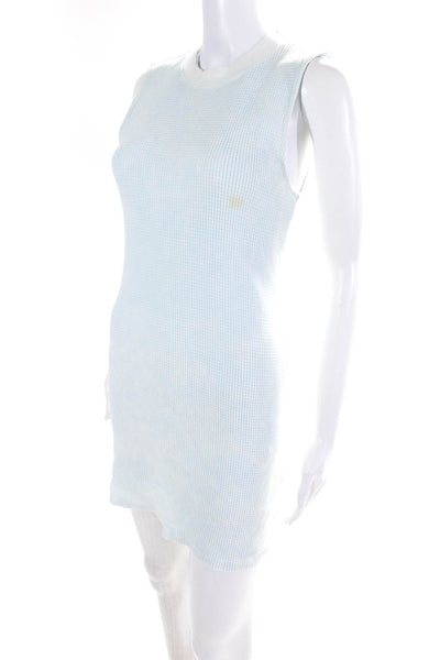 Cotton Citizen Women's Round Neck Sleeveless Mini Dress Light Blue Size XS